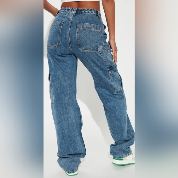 Wide Leg Cargo Jeans For Woman Size 7. - Picture 7 of 7